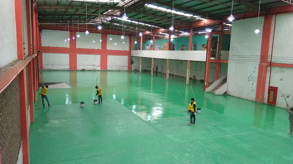 sơn epoxy sàn thi đấu